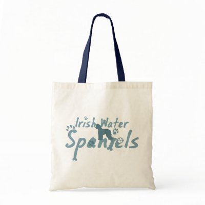 Baby Blue Irish Water Spaniel Tote Bag by MenagerieMayhem