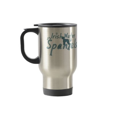 Baby Blue Irish Water Spaniel Travel Mug by MenagerieMayhem