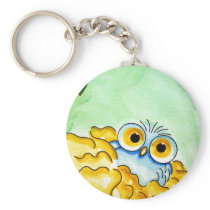 BABY BLUE OWL 1 KEYCHAIN