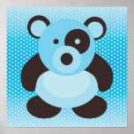 Baby Blue Panda Bear Posters