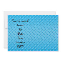 Baby blue polka dot pattern custom invite