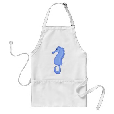 Baby Blue Seahorse Aprons by naturetees