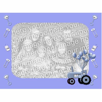 Baby Blue Tractor with Balloons Photo Sculpture by KirstenEdwards