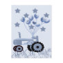 Baby Blue Tractor with Balloons Postcard