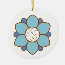 Baby Blue Volleyball Girl Ornament