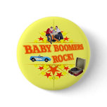 Baby Boomers Rock Pinback Buttons