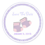 Baby Booties: Save The Date Stickers