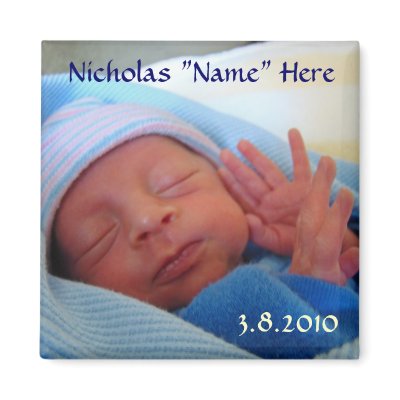 Baby born magnet New Baby Announcement gifts by Basleeartprintgifts