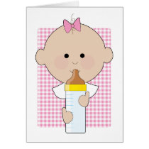 Baby Bottle Girl Cards