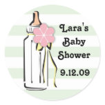 Baby Bottle- Girl Gift Label Round Sticker