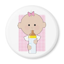 Baby Bottle Girl Magnets