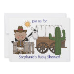 Baby Boy and Cow Pony - Western Shower or Party Announcements