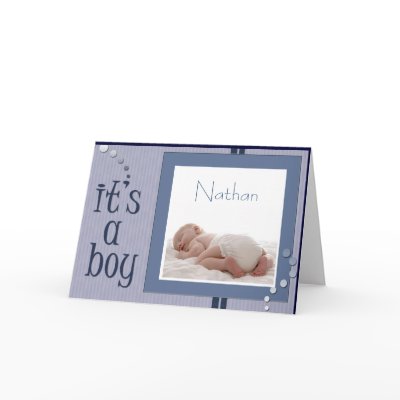 Baby Boy announcement Card - Customised by aslentz