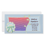 baby boy announcement photo card