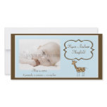 Baby Boy Announcement Photo Card
