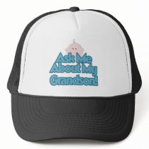 Baby Boy Ask About My Grandson Tshirts and Gifts Mesh Hats