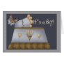 Baby Boy Bassinette Greeting Card
