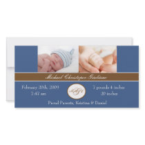 Baby Boy Birth Announcement