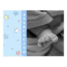 Baby Boy Birth Announcement Post Card