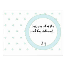 Baby Boy Birth Announcement Postcard