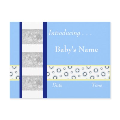 Baby Boy Birth Announcement Template Post Card by Dmargie1029