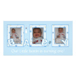 Baby Boy Birthday Photocard Picture Card