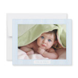 Baby Boy Blue Stripes Baby Picture Announcement