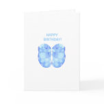 Baby Boy Booties Birthday Card