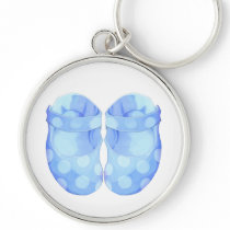 Baby Boy Booties Premium Keychain