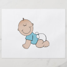 Baby boy cartoon personalized flyer