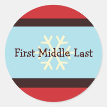 Baby Boy Christmas Birth Announcement Stickers