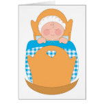 Baby Boy Cradle Greeting Cards