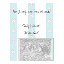 Baby Boy Custom Birth Announcement Post Cards
