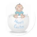 Baby Boy Easter Egg stickers