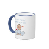 Baby Boy First Valentine's Day Mugs