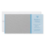 Baby Boy Footprints Photo Birth Announcement Customised Photo Card