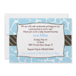 Baby Boy Giraffe shower invitation