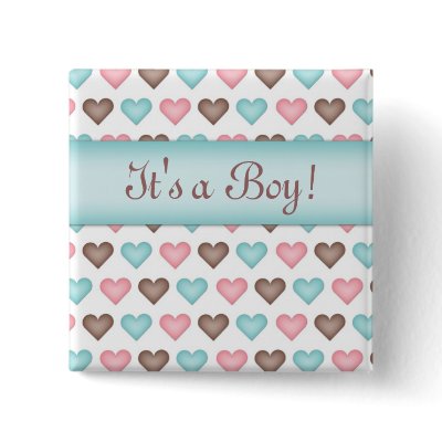 Baby Boy Hearts Button by CapturingCreations