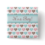 Baby Boy Hearts Button