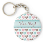 Baby Boy Hearts Keychain