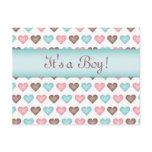 Baby Boy Hearts Postcard