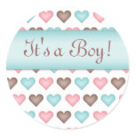 Baby Boy Hearts Sticker