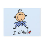 Baby Boy I Crawl Tshirts and Gifts Postcards