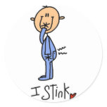 Baby Boy I Stink Tshirts and Gifts Round Stickers