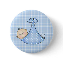 Baby Boy in Blanket Pins