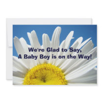 Baby Boy is on the Way! Blue Invitation Cards