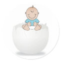 Baby Boy on Egg stickers