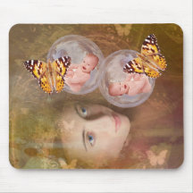 Baby boy or girl twins mousepad