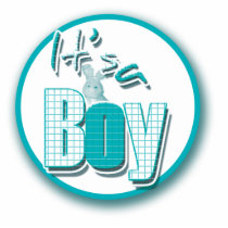 Baby boy party favours table centrepiece