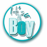 Baby boy party favours table centrepiece photo sculptures